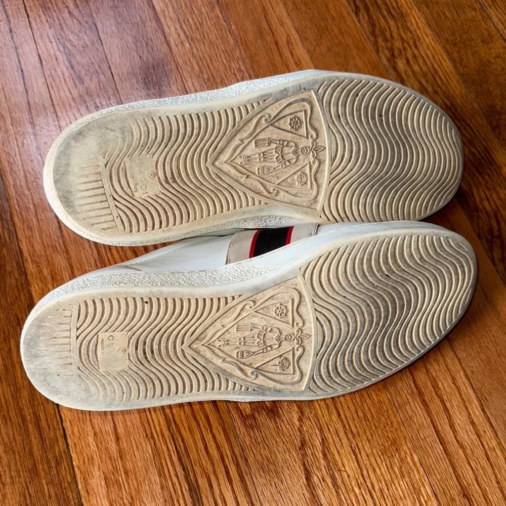 Gucci White Sneakers with Logo Strap - Picture 8 of 8